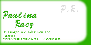 paulina racz business card